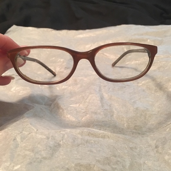 EUC DKNY Eyeglass Frames Brown Cream Accent - Picture 2 of 6
